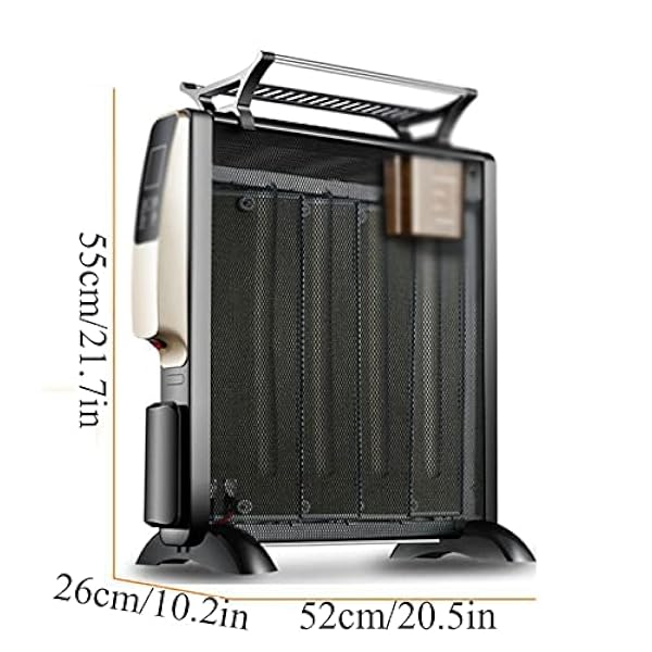 STRTT Convettore, Riscaldamento Elettrico nel Riscaldamento in Cristallo di silicio, Riscaldamento Multiuso -vertica per Il Riscaldamento Elettrico del Riscaldamento Domestico,Bianca